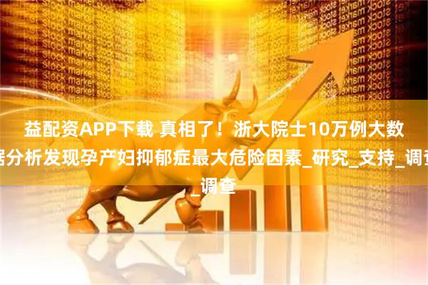 益配资APP下载 真相了!浙大院士10万例大数据分析发现孕产妇抑郁症最大危险因素_研究_支持_调查